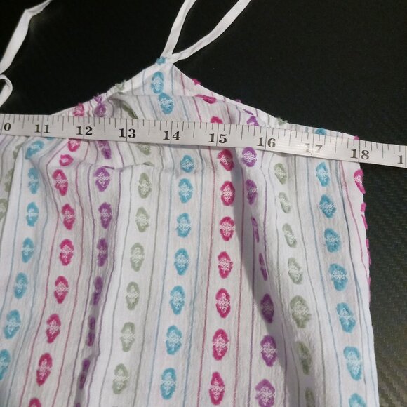 NEW ModCloth Can't Stop Giggling Embroidered Tie-Back Camisole White Dots Size M - Picture 6 of 12